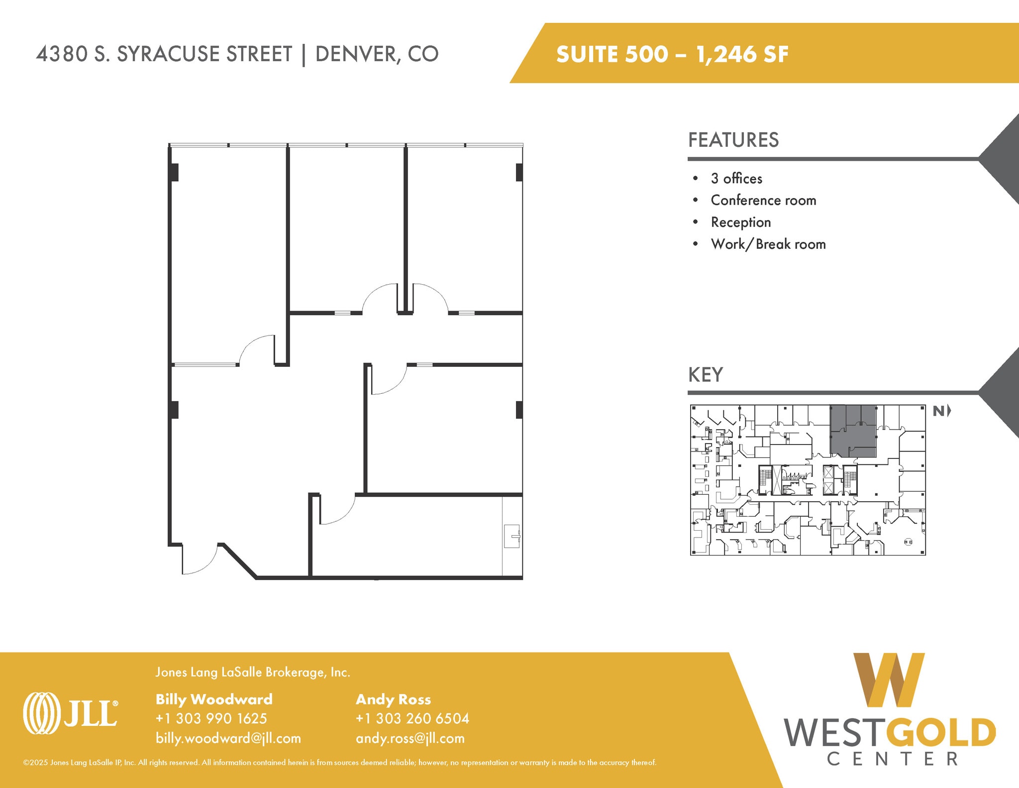 4380 S Syracuse St, Denver, CO à louer Plan d’étage– Image 1 sur 2