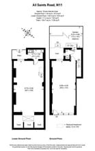 22 All Saints Rd, Londres à louer Plan d’étage– Image 2 sur 4