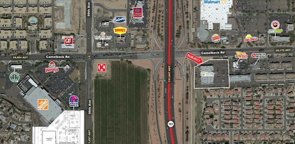 9675 W Camelback Rd, Phoenix, AZ à louer - Aérien – Image 3 sur 3