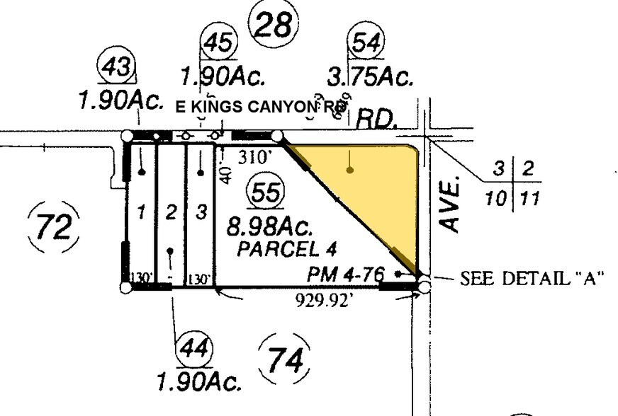 6949 E Kings Canyon Rd, Fresno, CA à louer - Plan cadastral – Image 2 sur 2