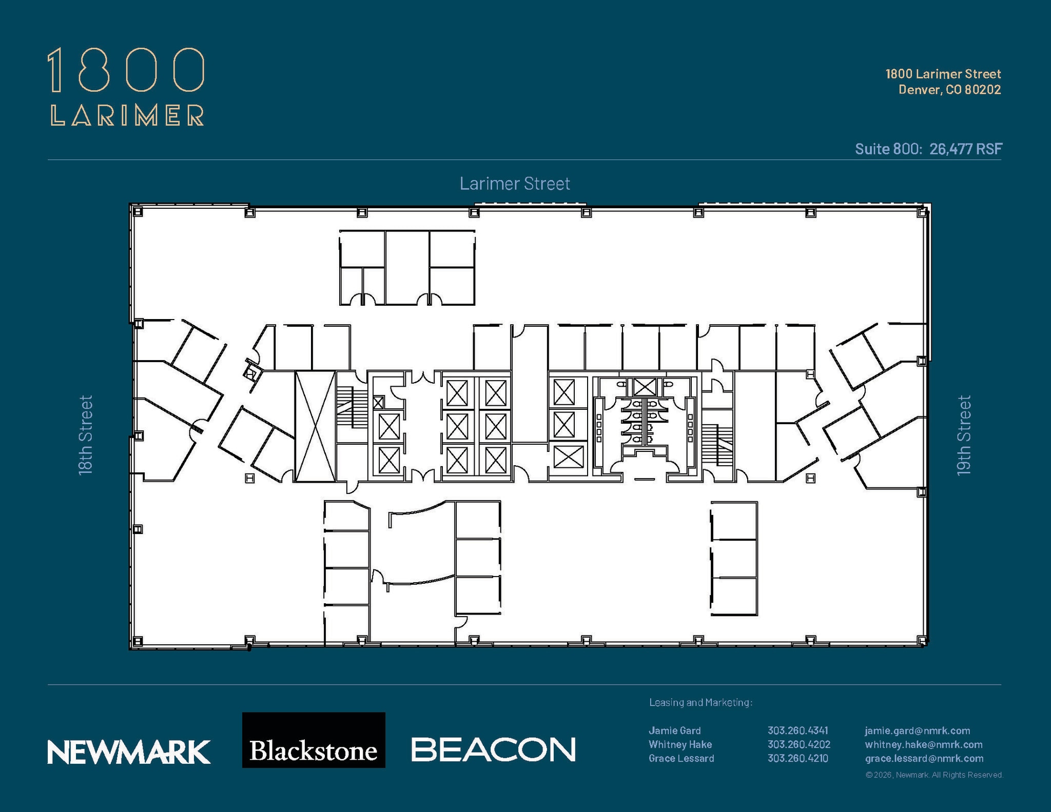 1800 Larimer St, Denver, CO à louer Plan d’étage– Image 1 sur 1