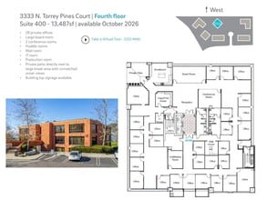 3333 N Torrey Pines Ct, La Jolla, CA à louer Plan d’étage– Image 1 sur 4