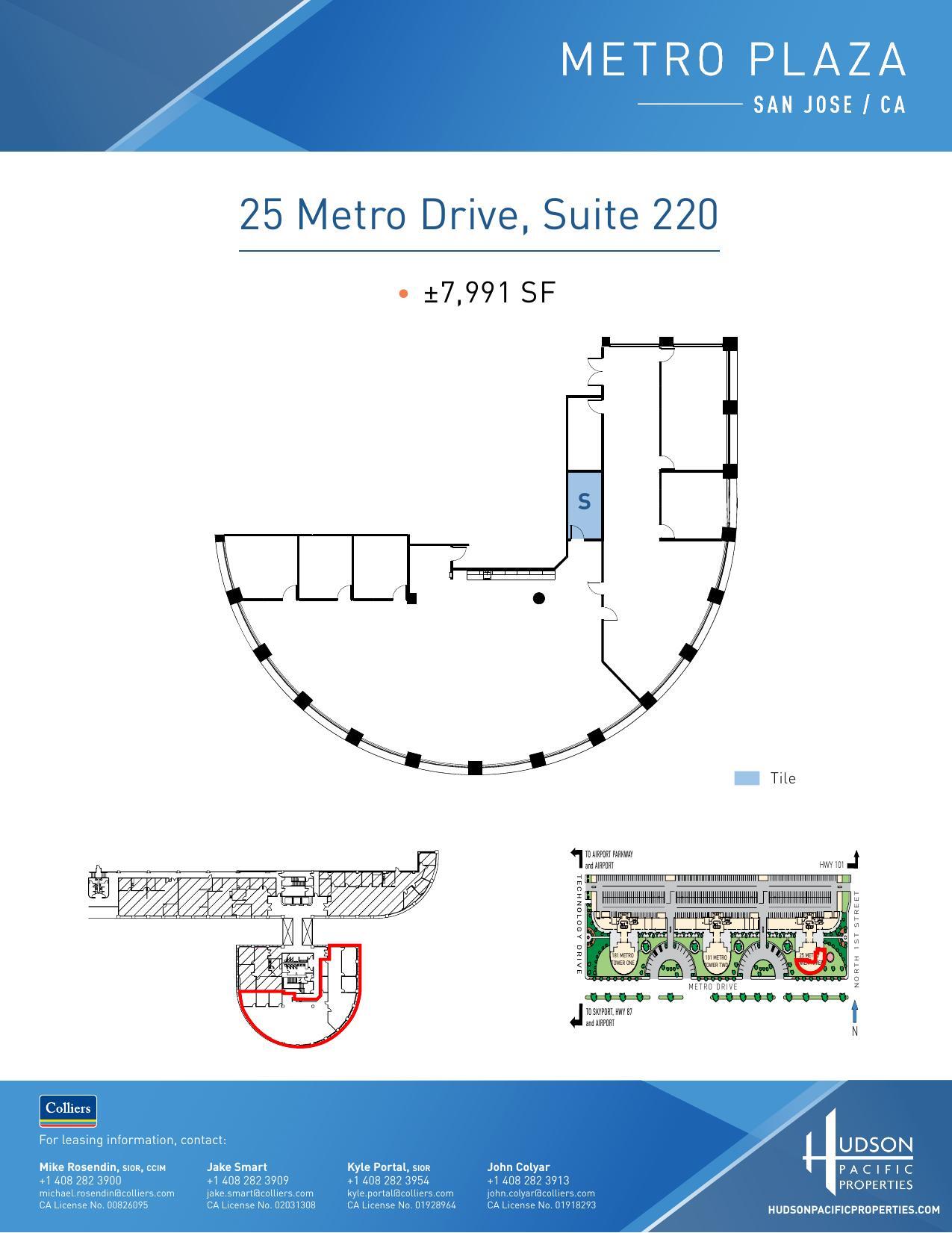 25 Metro Dr, San Jose, CA à louer Plan d’étage– Image 1 sur 1