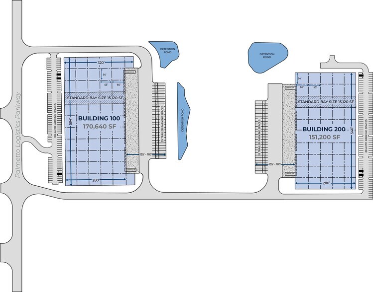 800 Palmetto Logistics Pky, Palmetto, GA à louer - Plan de site – Image 2 sur 4