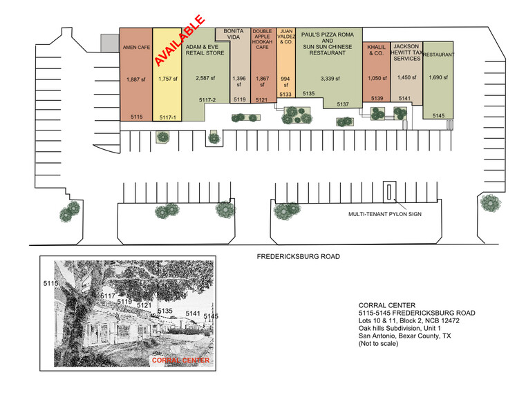 5115-5145 Fredericksburg Rd, San Antonio, TX à louer - Plan de site – Image 2 sur 3