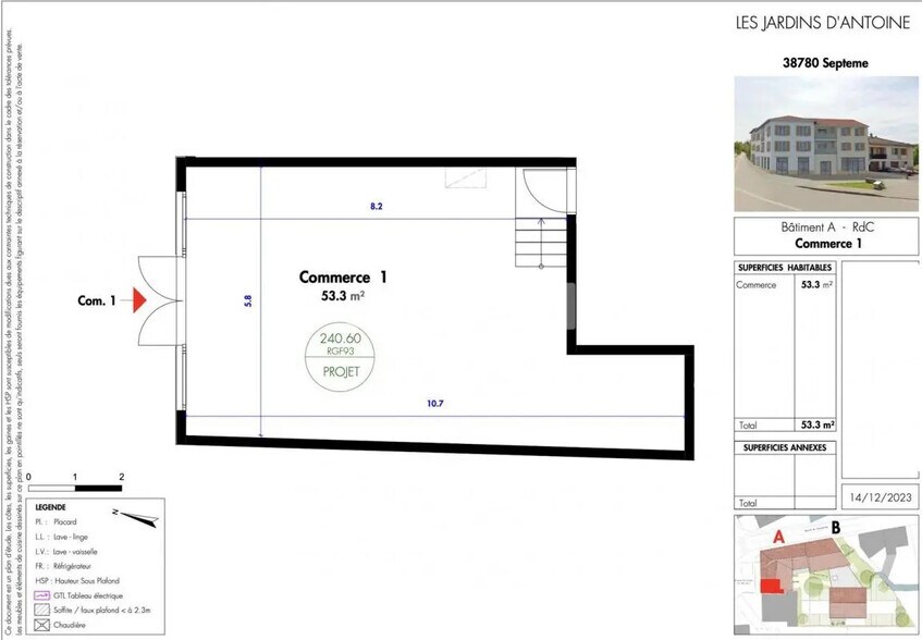 Local commercial dans Septème à louer - Plan d’étage – Image 3 sur 7