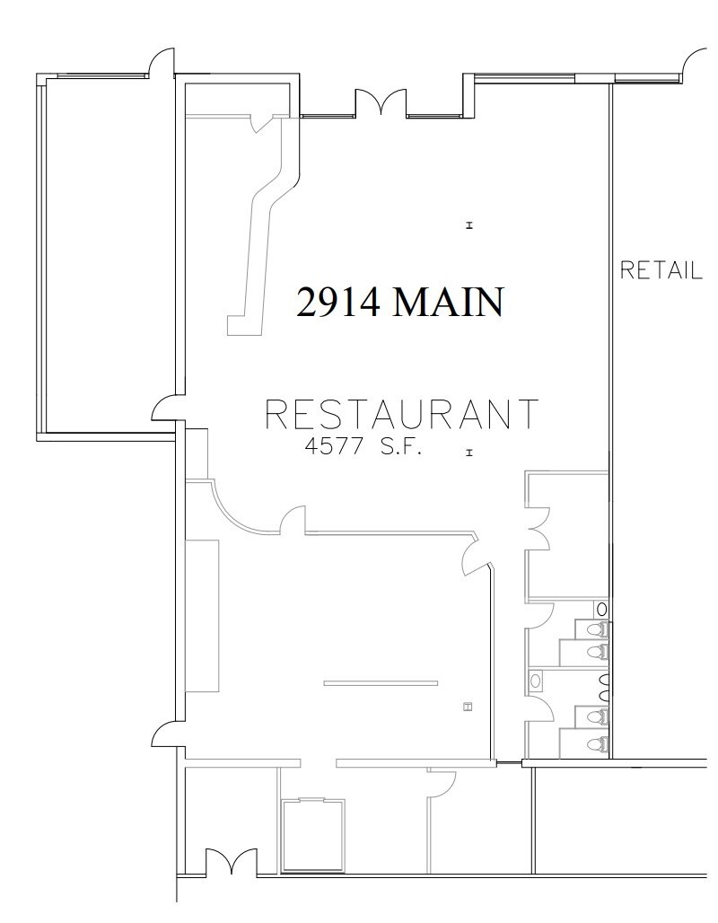 2914 Main St, Dallas, TX à louer Plan d’étage– Image 1 sur 1