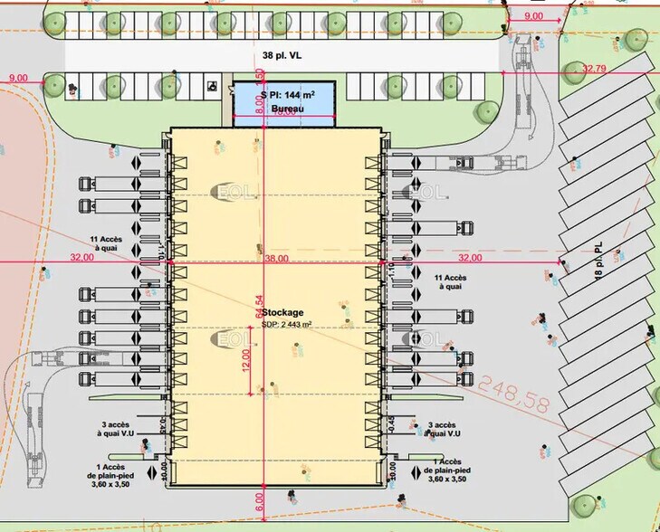 Industriel/Logistique dans Sauvian à louer - Plan de site – Image 1 sur 1