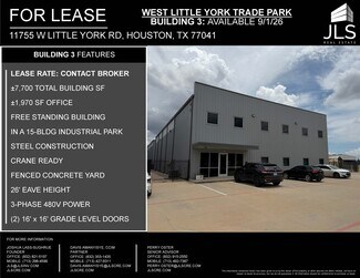 Plus de détails pour 11755 W Little York Rd, Houston, TX - Industriel/Logistique à louer