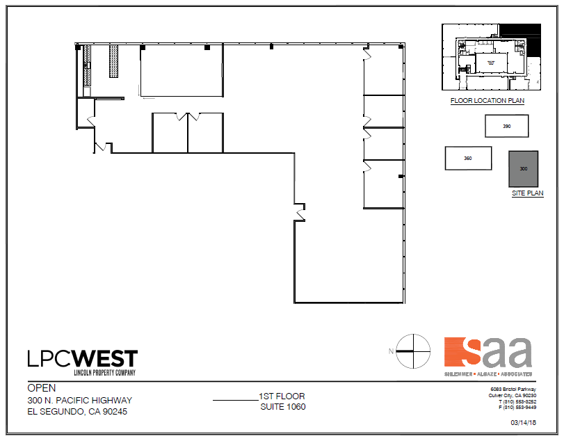 300 N Pacific Coast Hwy, El Segundo, CA à louer Plan d’étage– Image 1 sur 1