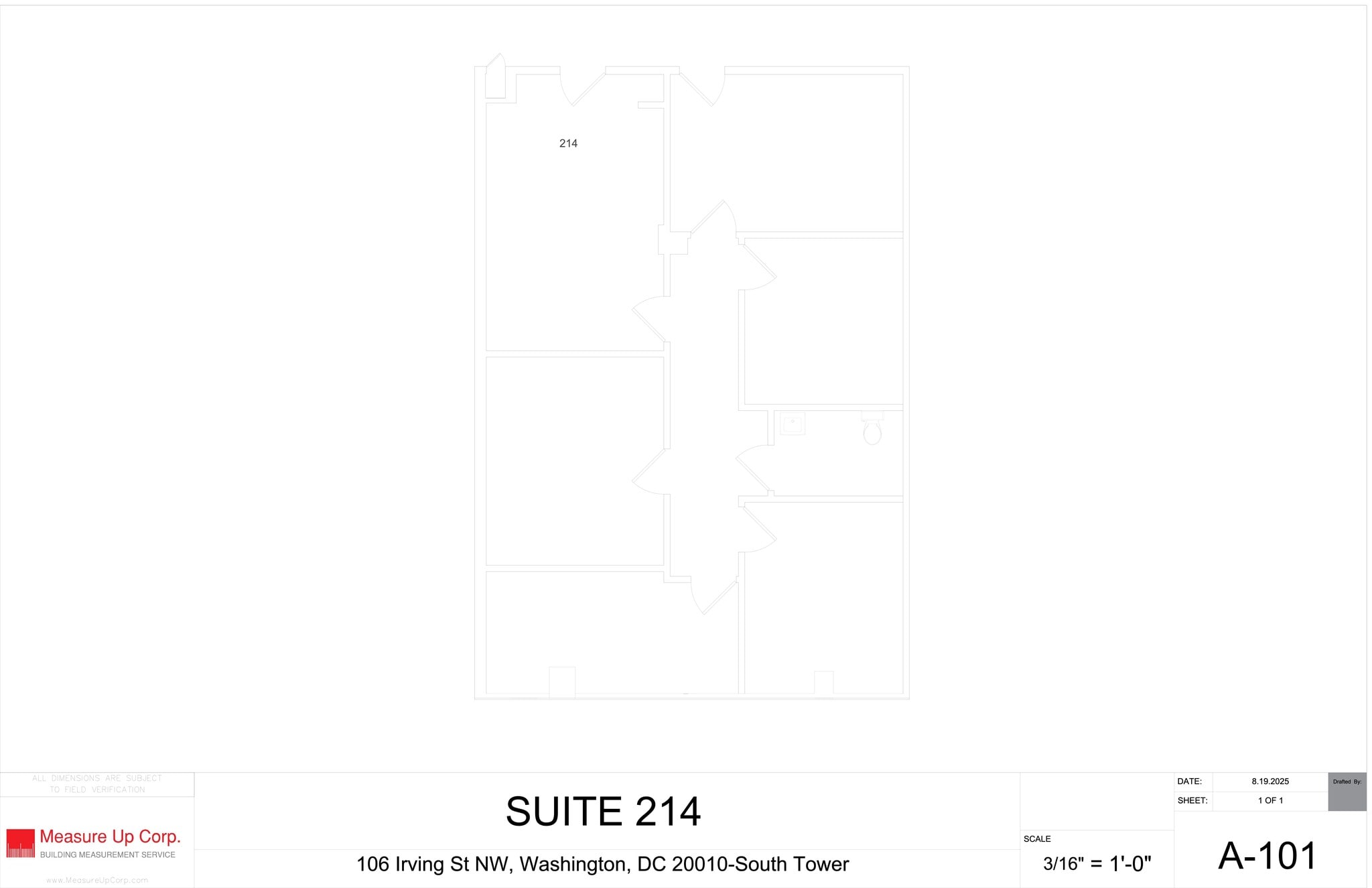 106B Irving St NW, Washington, DC à louer Plan de site– Image 1 sur 1