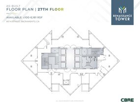 801 K St, Sacramento, CA à louer Plan d’étage– Image 1 sur 1