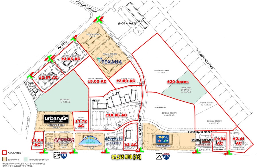 Highway 59 & FM 2218, Rosenberg, TX à vendre - Plan de site – Image 2 sur 6