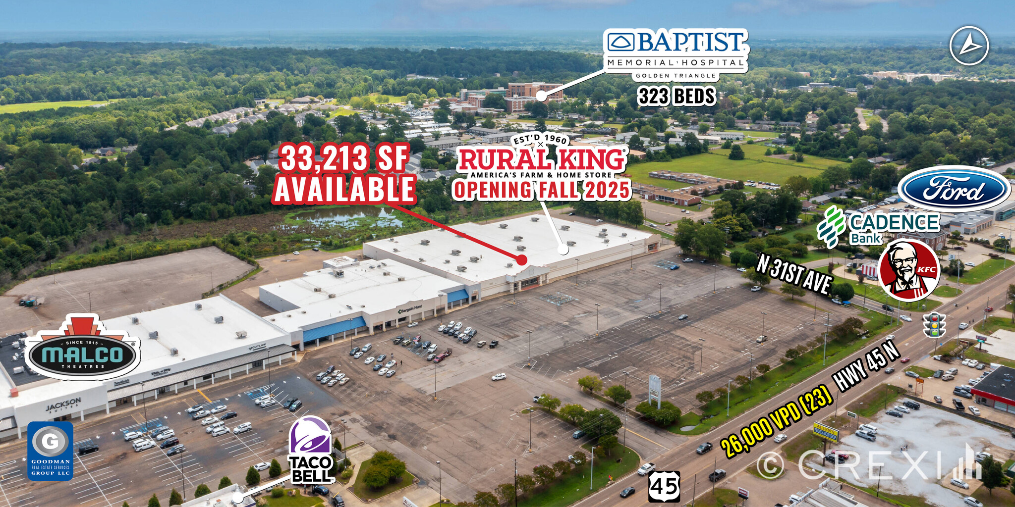 2308-2310 Highway 45 N, Columbus, MS à louer Photo de l’immeuble– Image 1 sur 1