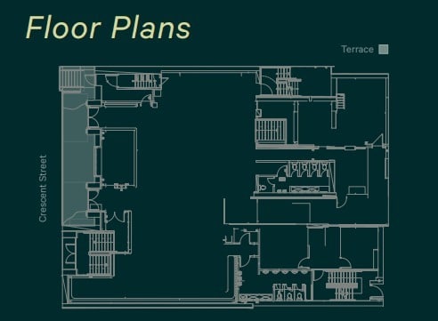 1441-1449 Rue Crescent, Montréal, QC à louer Plan d’étage– Image 1 sur 1
