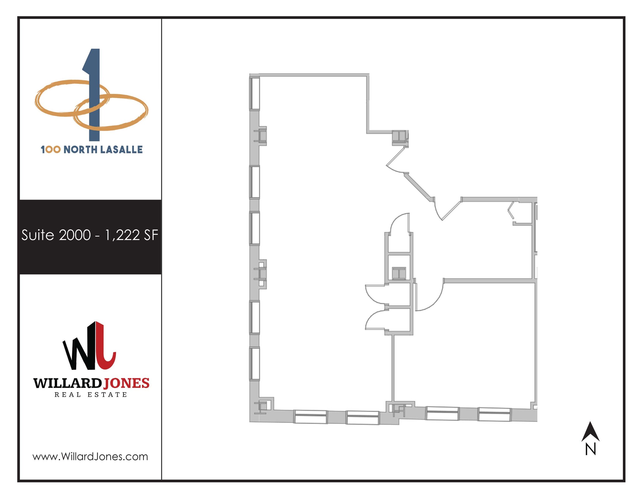 100 N LaSalle St, Chicago, IL à louer Plan d’étage– Image 1 sur 1