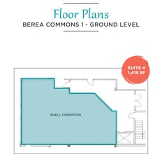 1 Berea Commons, Berea, OH à louer Plan d’étage– Image 2 sur 2
