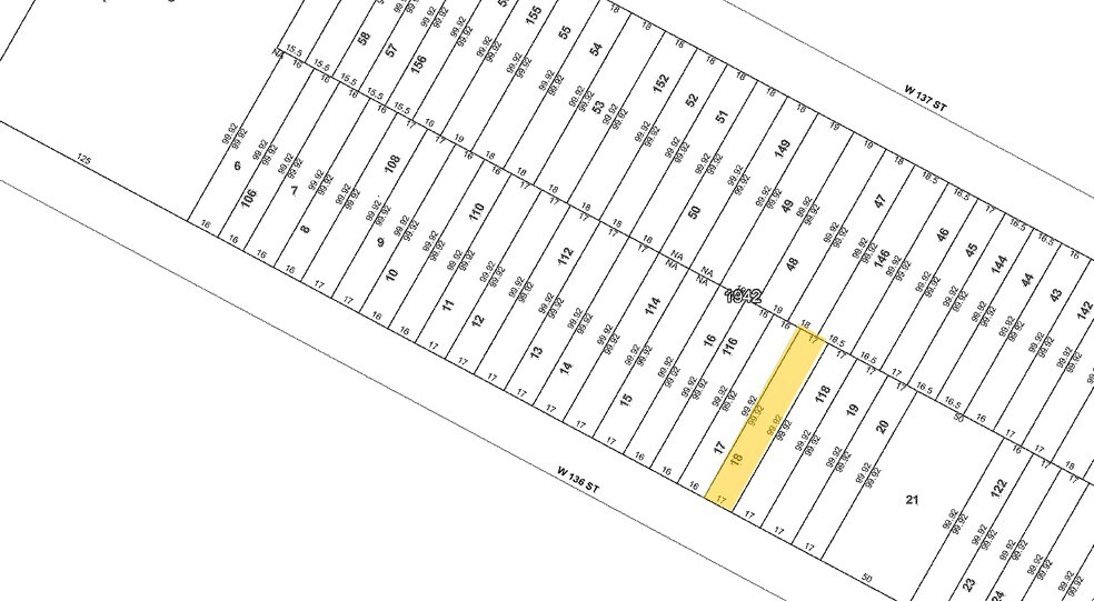 229 W 136th St, New York, NY à vendre - Plan cadastral – Image 3 sur 9