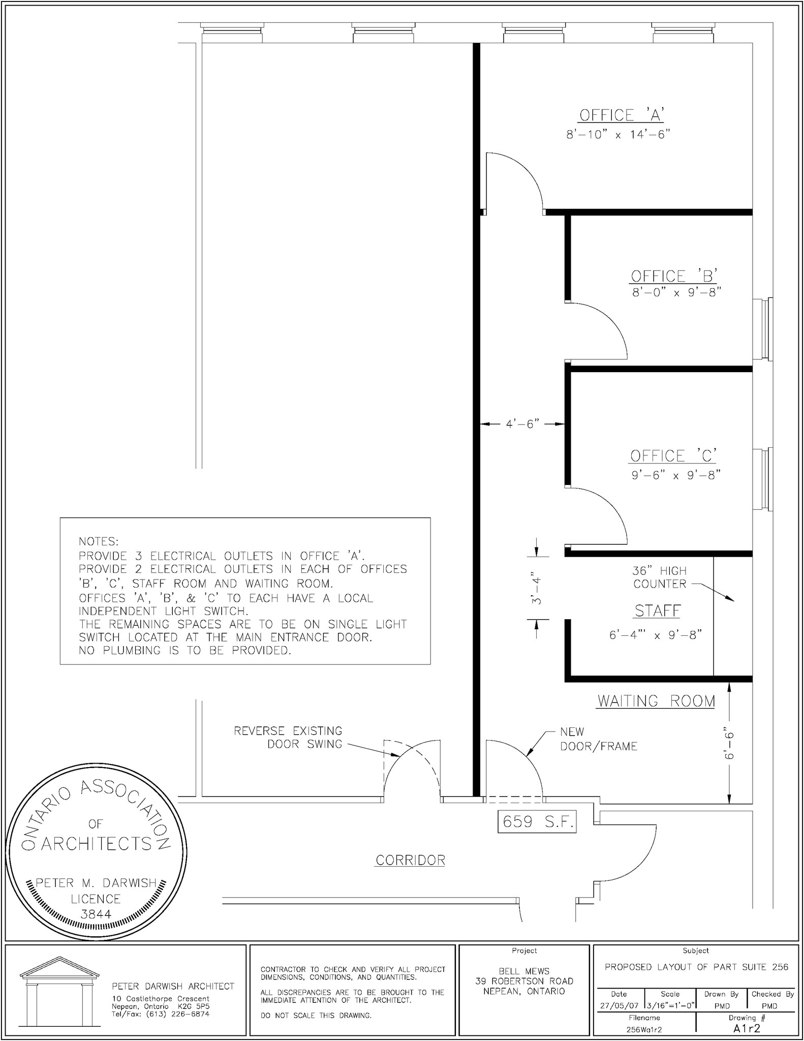 2039 Robertson Rd, Ottawa, ON à louer Plan d’étage– Image 1 sur 9