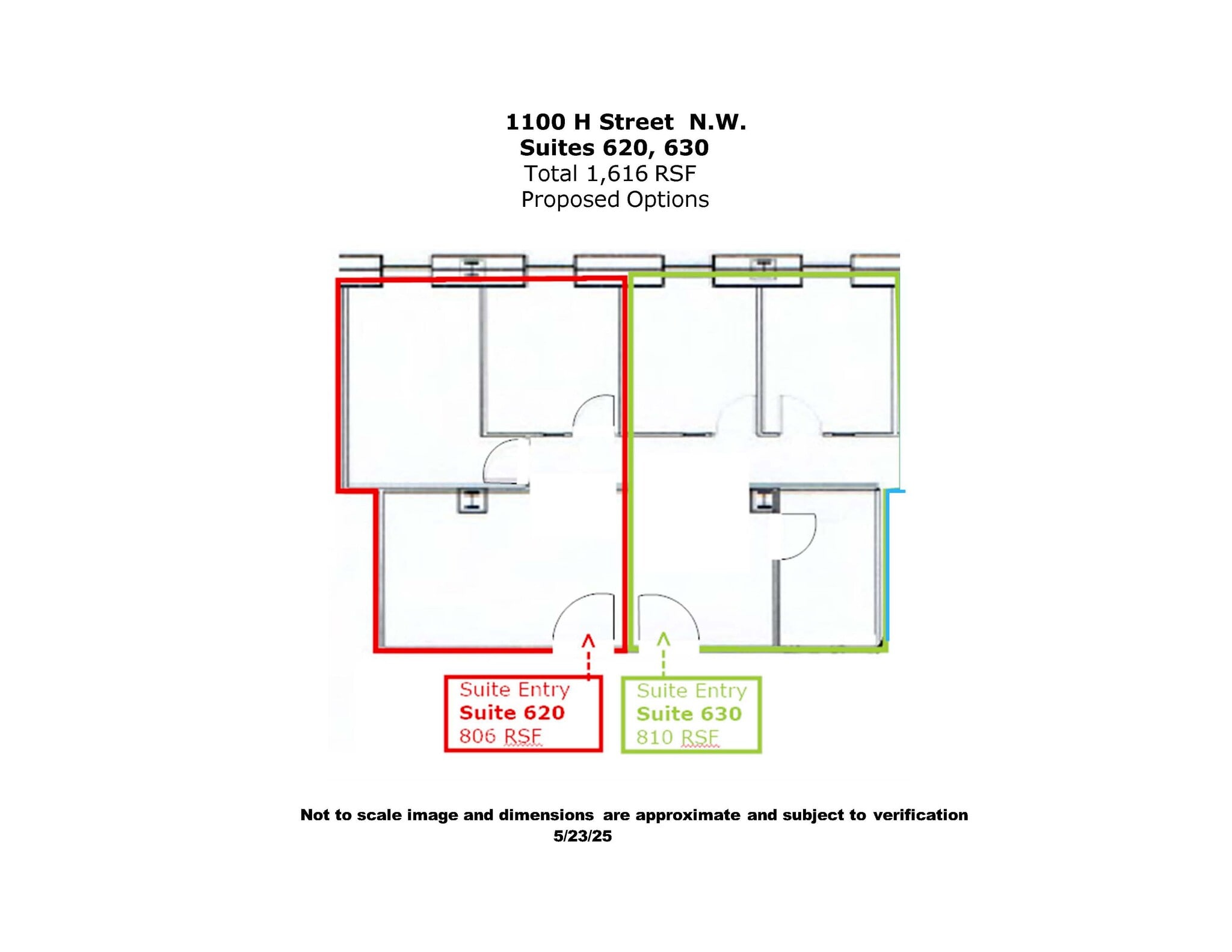 1100 H St NW, Washington, DC à louer Plan d’étage– Image 1 sur 6