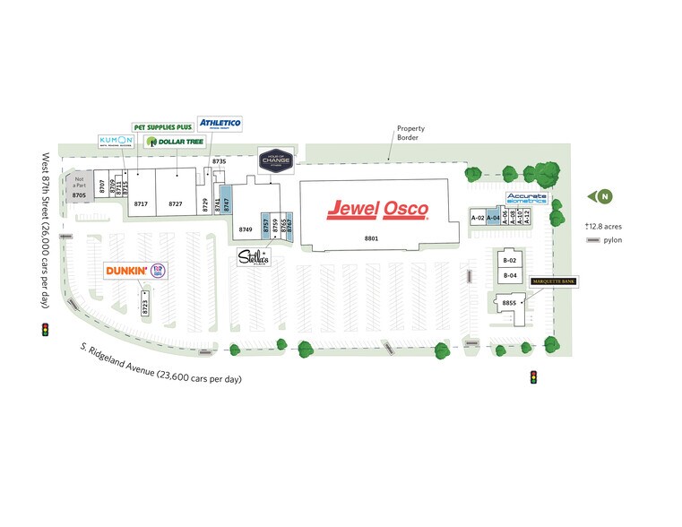 8707-8767 Ridgeland Ave, Oak Lawn, IL à louer - Plan de site – Image 3 sur 21