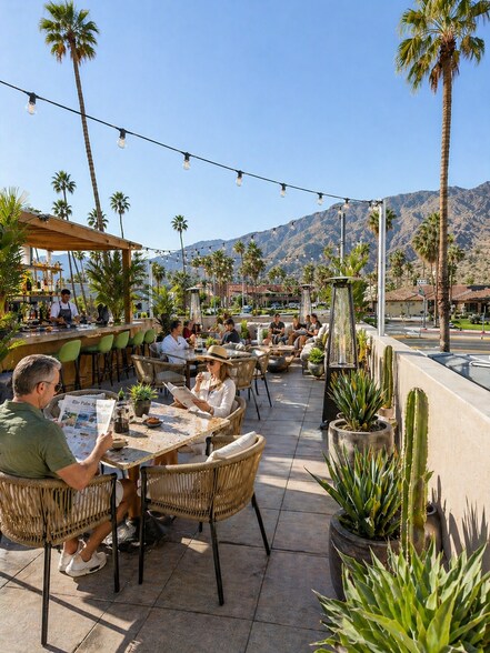 180 E Palm Canyon Dr, Palm Springs, CA à louer - Photo de l’immeuble – Image 3 sur 8