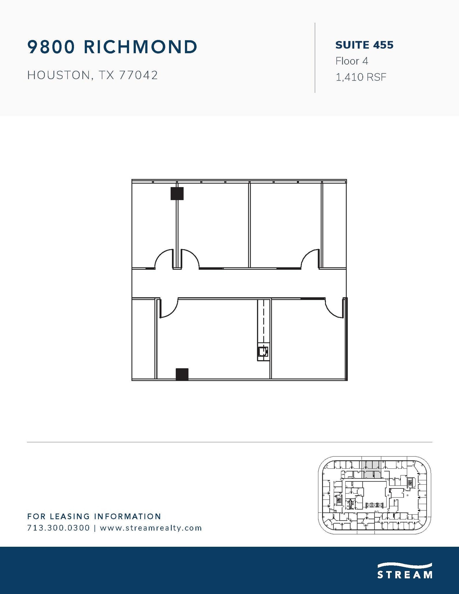 9800 Richmond Ave, Houston, TX à louer Plan d’étage– Image 1 sur 1
