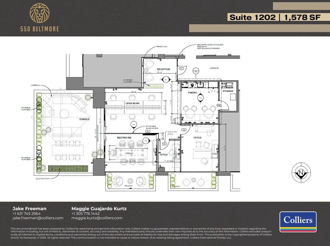 550 Biltmore Way, Coral Gables, FL à louer Plan d’étage– Image 1 sur 5