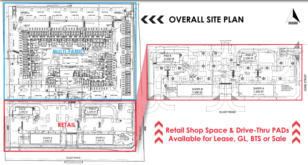 NWC of 82nd St & Elliot Rd, Mesa, AZ à louer - Plan de site – Image 2 sur 4