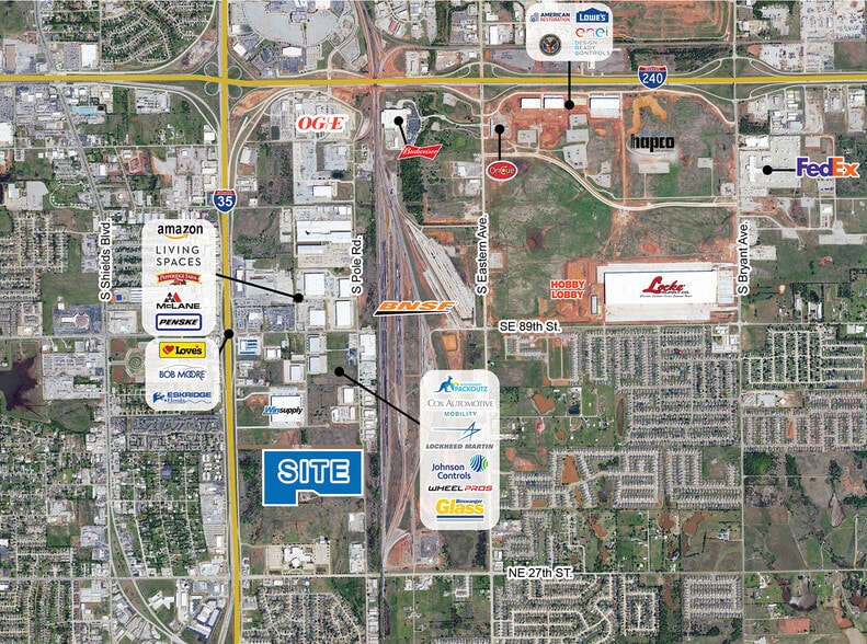 NE 35th St. & S Pole Rd., Moore, OK à louer - Aérien – Image 3 sur 4