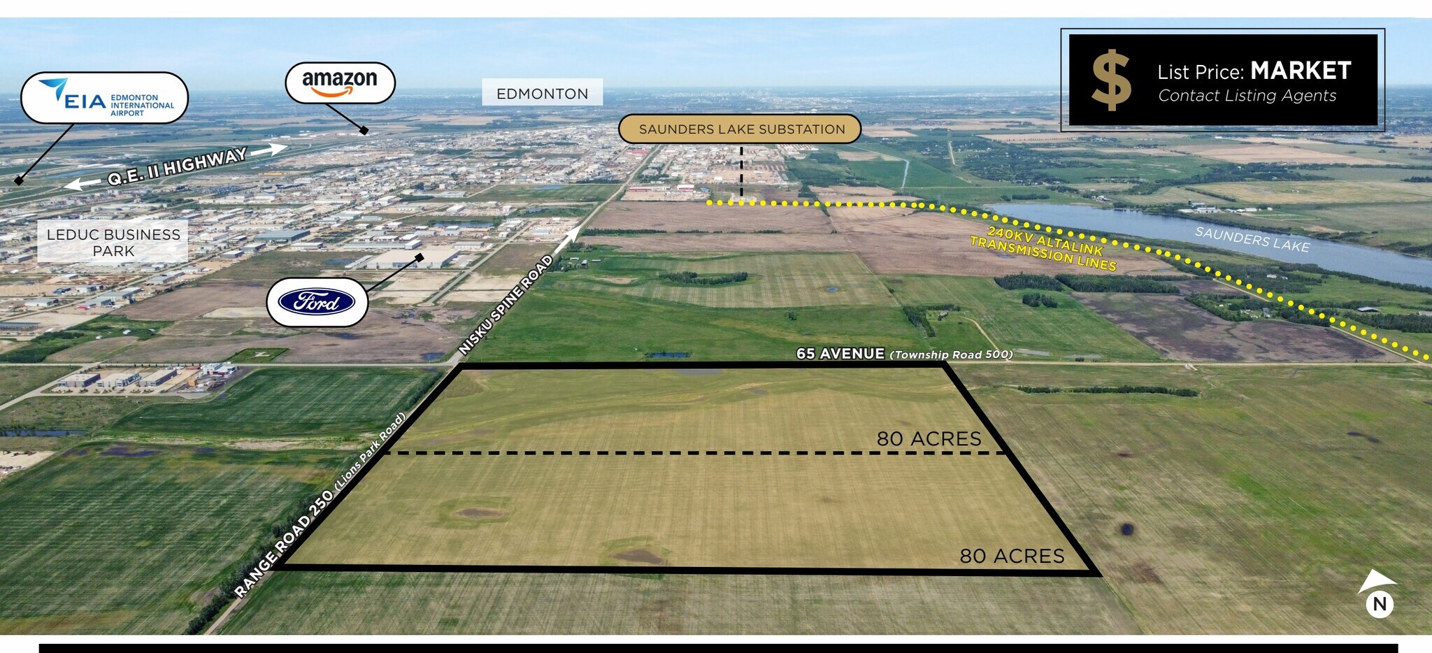 65 Ave & RR 250, Rolly View, AB à vendre Aérien– Image 1 sur 4