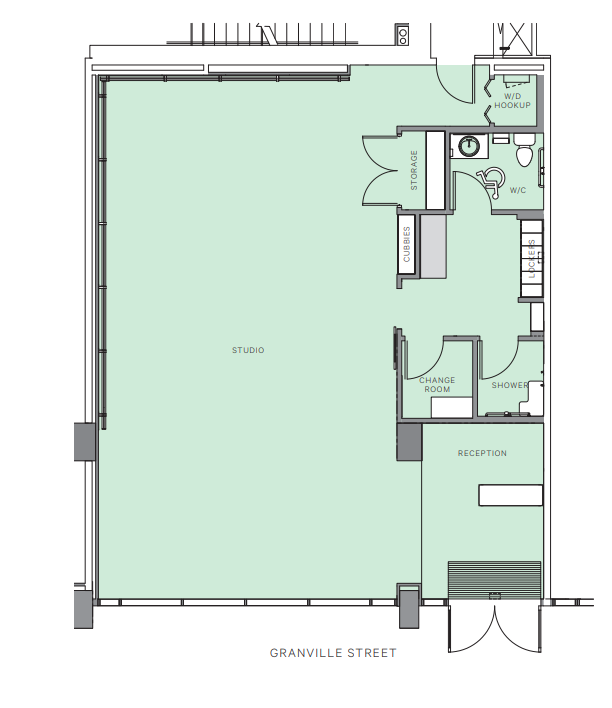 1340 Granville St, Vancouver, BC à louer Plan d’étage– Image 1 sur 1