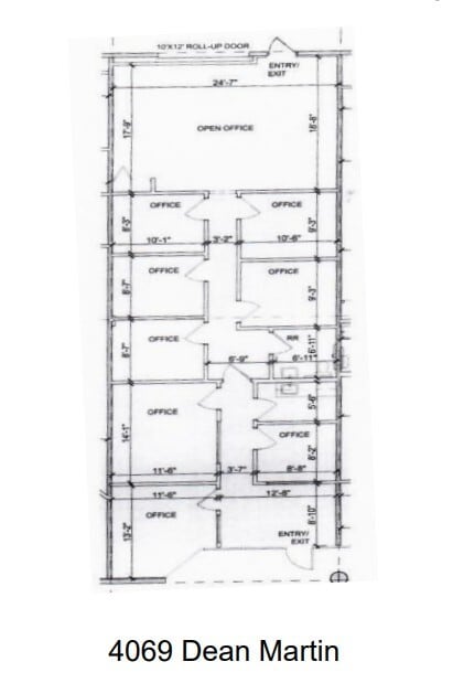 4045-4063 Dean Martin Dr, Las Vegas, NV à louer Plan d’étage– Image 1 sur 1