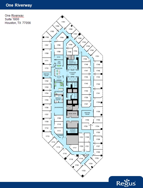 1 Riverway, Houston, TX à louer Plan d’étage– Image 1 sur 1