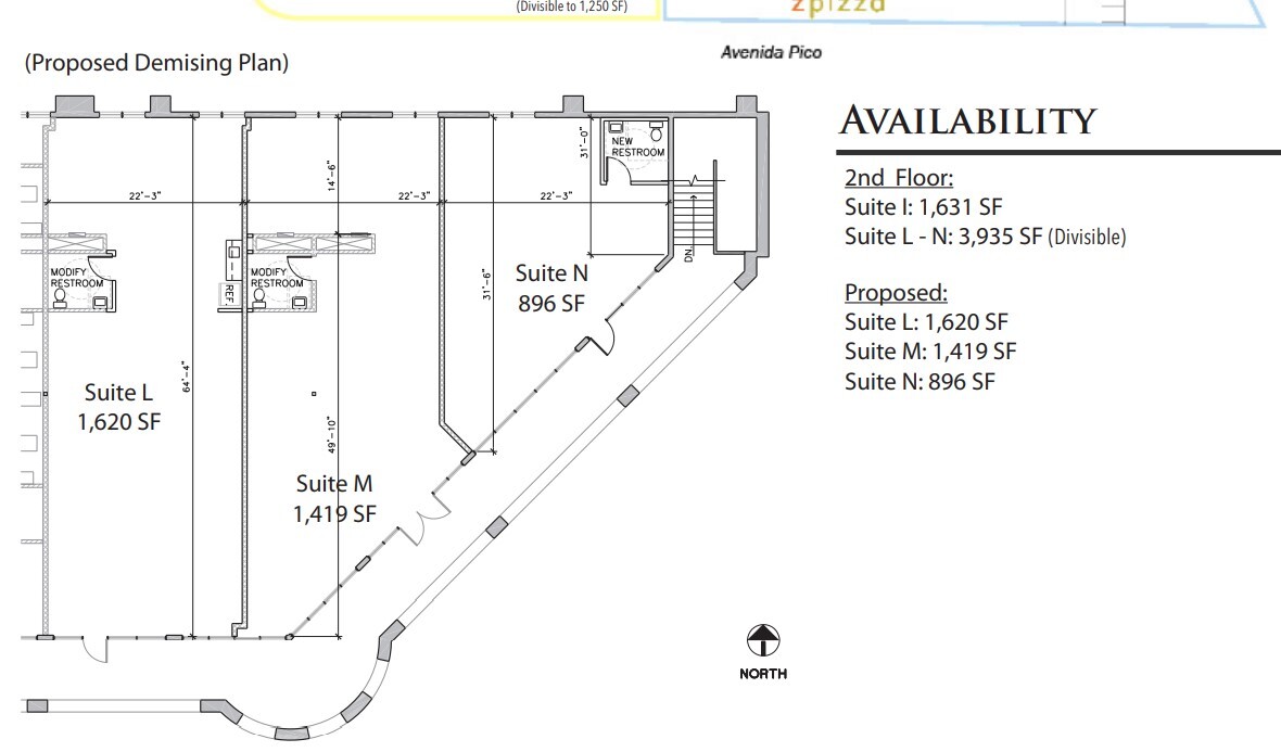 1001 Avenida Pico, San Clemente, CA à louer Plan d’étage– Image 1 sur 1