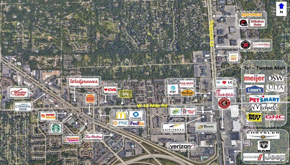 25810 W 12 Mile Rd, Southfield, MI à vendre - Photo de l’immeuble – Image 1 sur 1