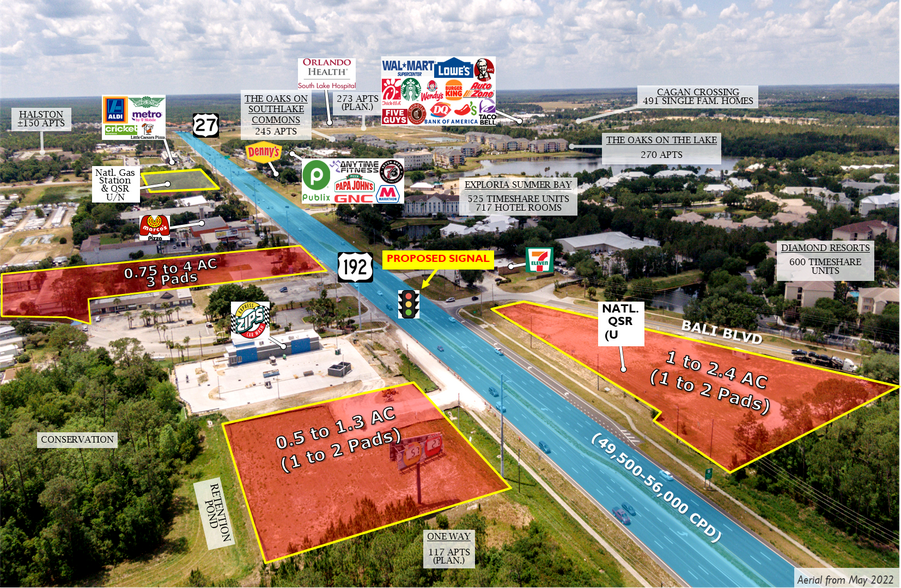 US 192 (W Irlo Bronson Memorial Hwy), Kissimmee, FL à louer - Aérien – Image 1 sur 1