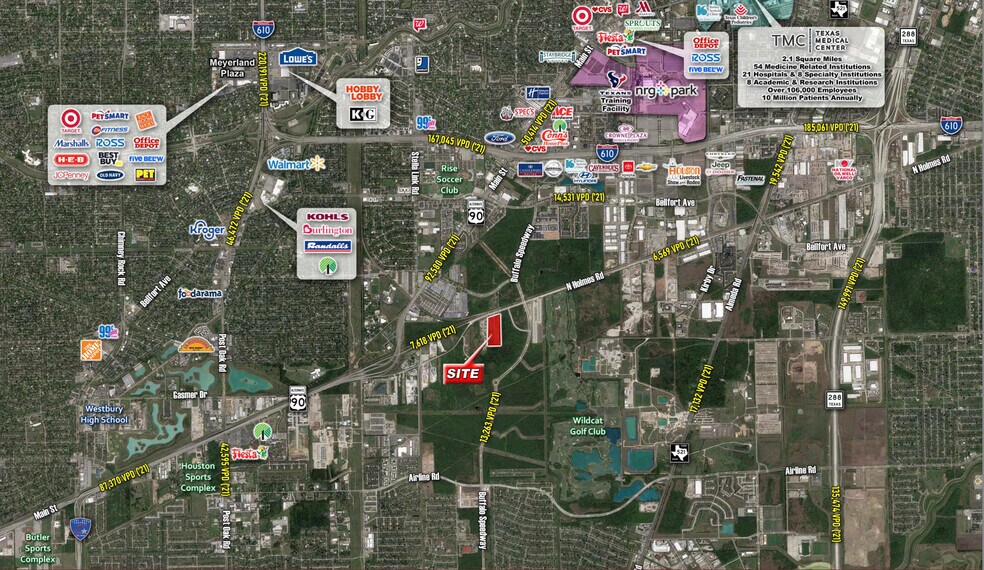 110 Petro Ln, Houston, TX à vendre - Aérien – Image 2 sur 4