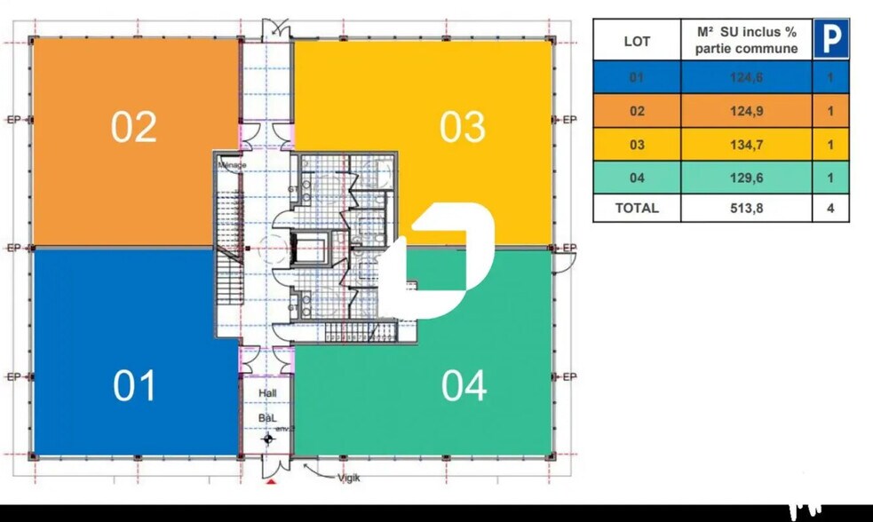 Bureau dans Sin-le-Noble à louer - Plan d’étage – Image 3 sur 5