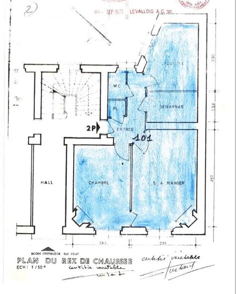 Bureau dans Levallois-Perret à vendre - Plan d’étage – Image 3 sur 5