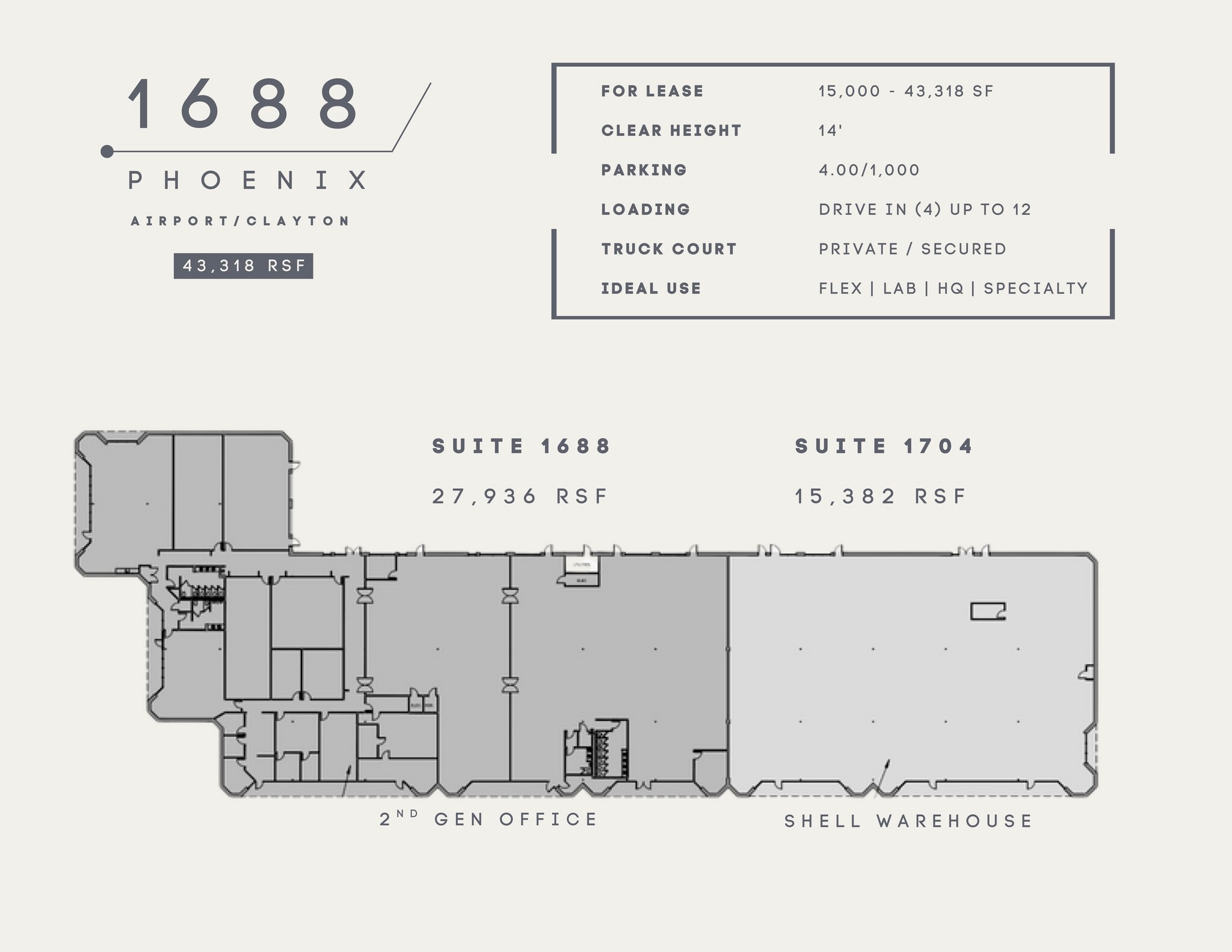 1688 Phoenix Pky, College Park, GA à louer Plan d’étage– Image 1 sur 1