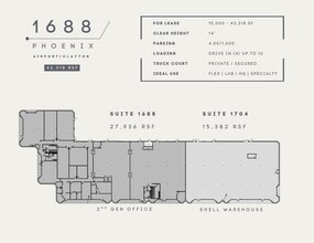 1688 Phoenix Pky, College Park, GA à louer Plan d’étage– Image 1 sur 1