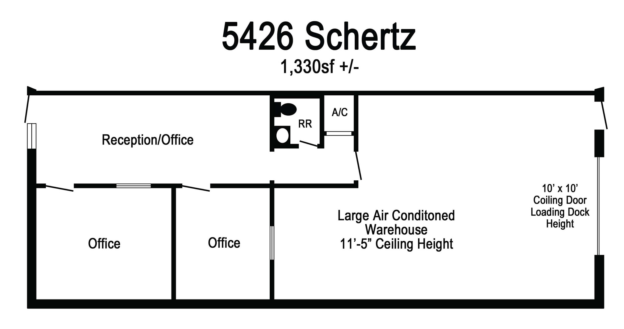 5426-5440 Schertz Rd, San Antonio, TX à louer Plan d’étage– Image 1 sur 1