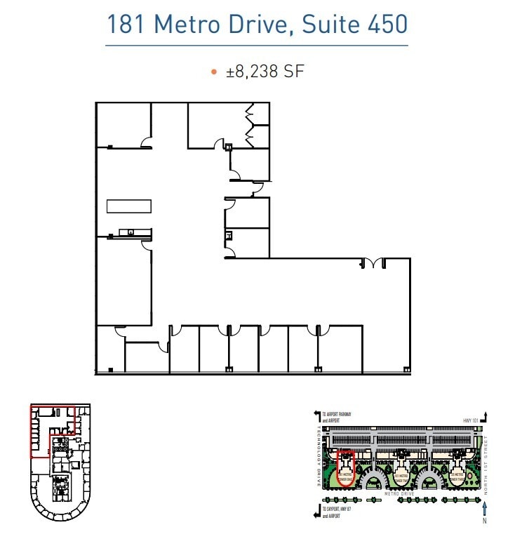 25 Metro Dr, San Jose, CA à louer Plan d’étage– Image 1 sur 1