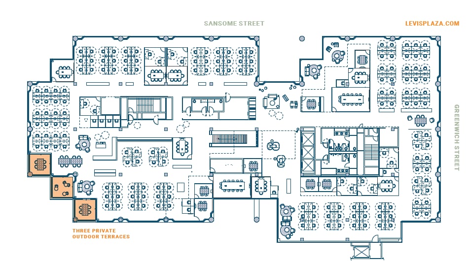1255 Battery St, San Francisco, CA à louer Plan d’étage– Image 1 sur 1