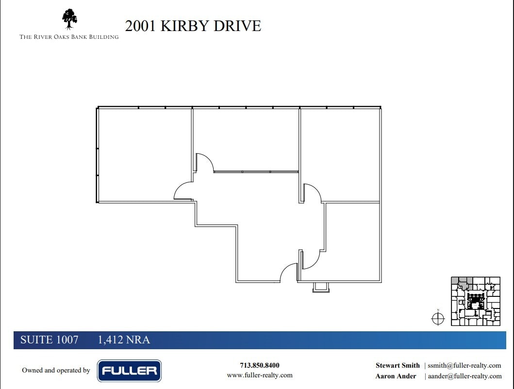 2001 Kirby Dr, Houston, TX à louer Plan d’étage– Image 1 sur 1