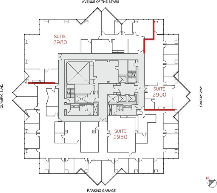 2121 Avenue of the Stars, Century City, CA à louer Plan d’étage– Image 1 sur 1