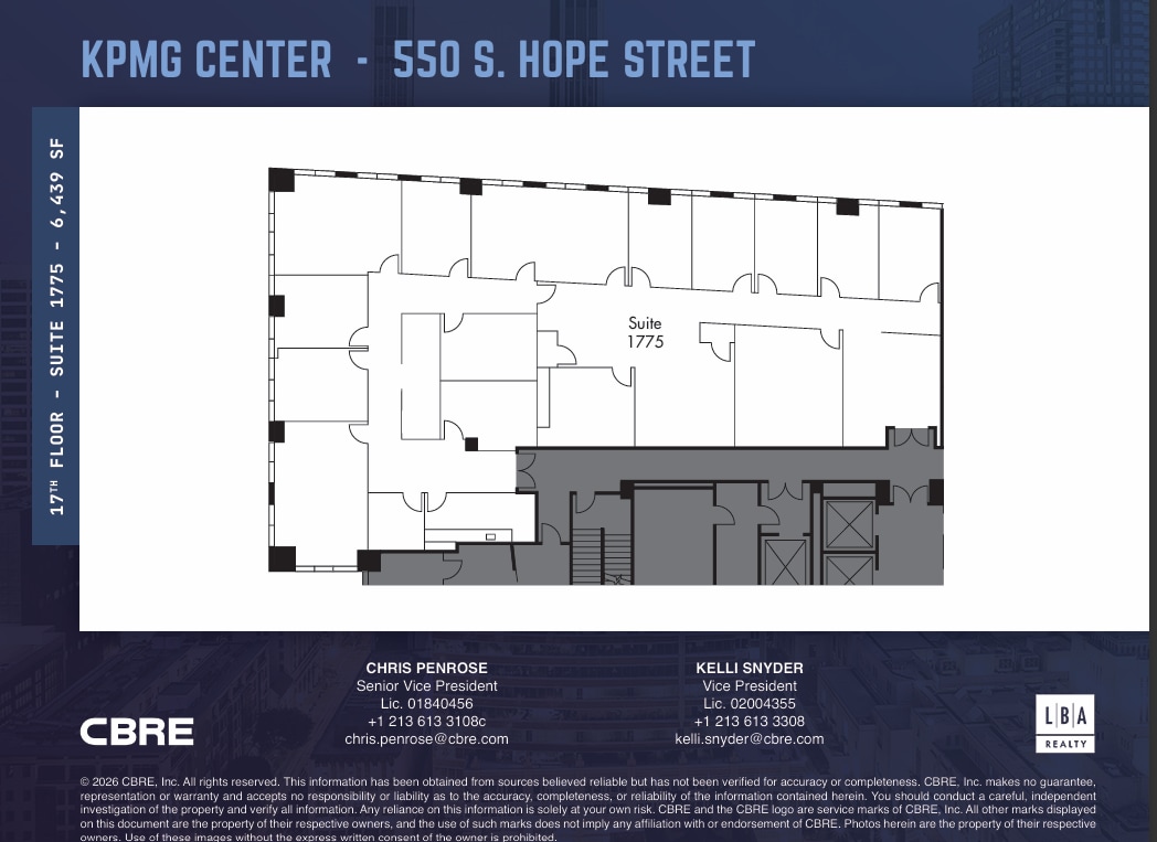 550 S Hope St, Los Angeles, CA à louer Plan d’étage– Image 1 sur 1