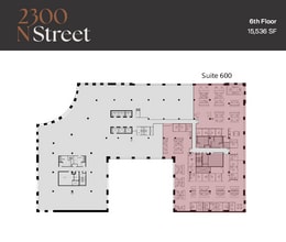 2300 N St NW, Washington, DC à louer Plan d’étage– Image 1 sur 1