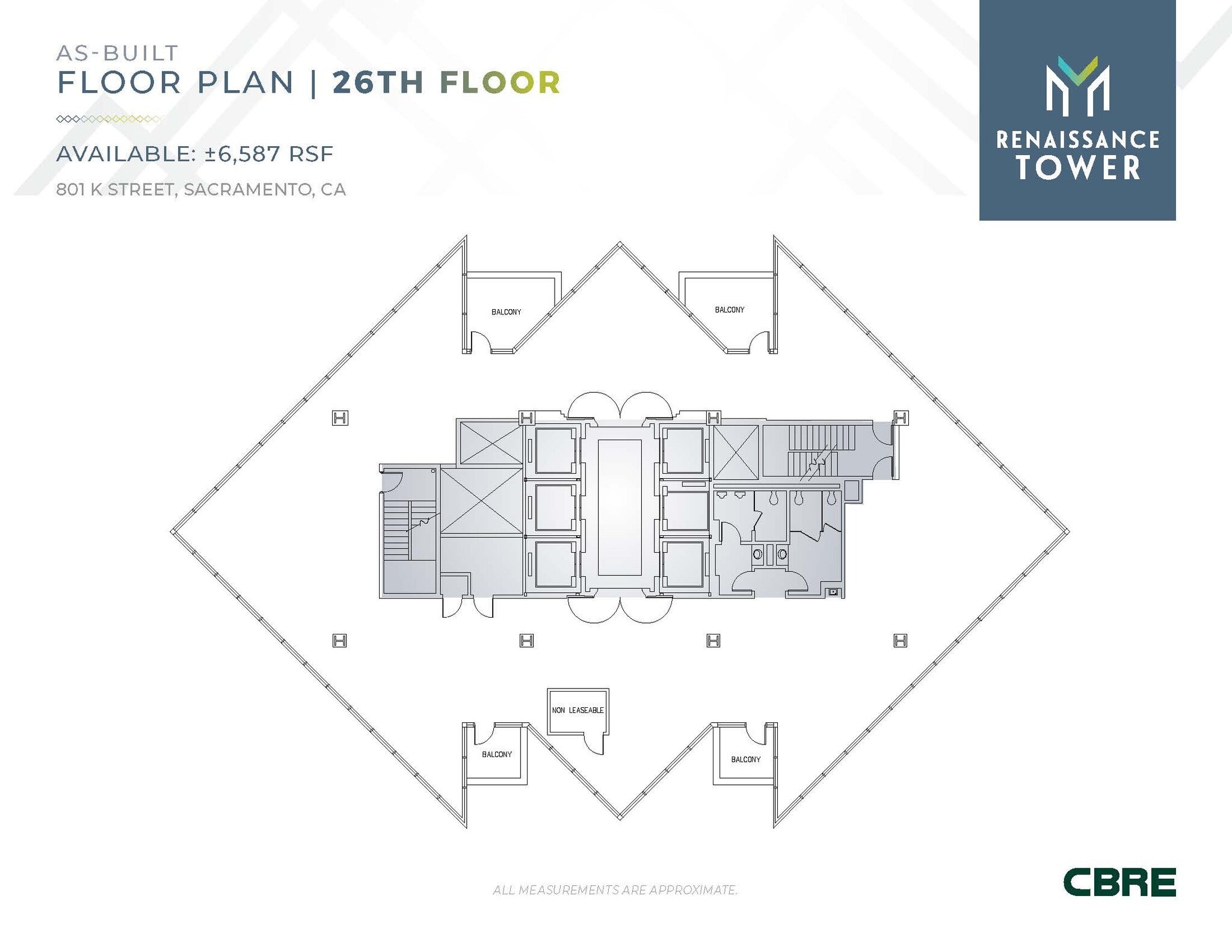 801 K St, Sacramento, CA à louer Plan d’étage– Image 1 sur 1